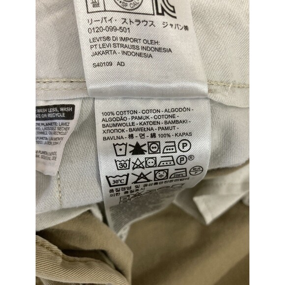 Flawed Levi’s Pants Men’s 38x36 Khaki Cargo Distressed Twill Straight Leg - Picture 12 of 16